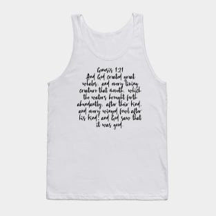 Genesis 1:21 Bible Verse Tank Top